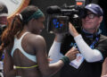 Coco Gauff writes ‘RIP TikTok USA’ on TV digital camera