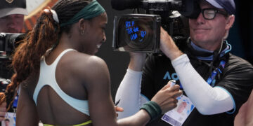 Coco Gauff writes ‘RIP TikTok USA’ on TV digital camera