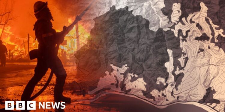 Hundreds of acres on fireplace in LA