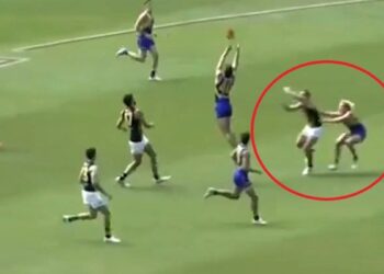 Sam Lalor leaves discipline after nasty collision; Richmond vs West coast
