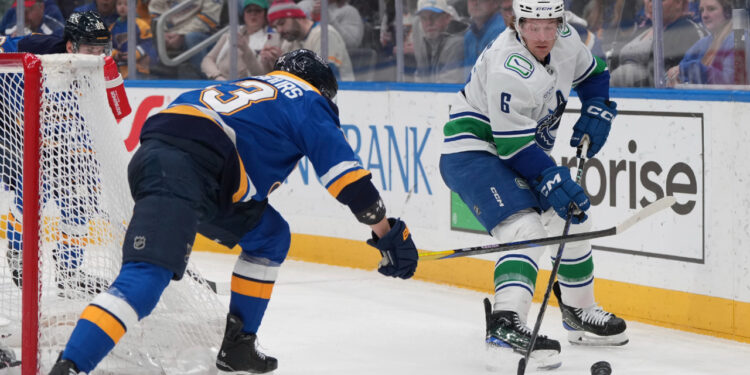 Canucks comeback falls brief in OT loss to Blues