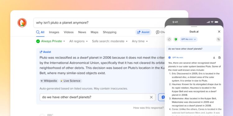 DuckDuckGo simply introduced tons of widespread AI chatbots to its non-public browser