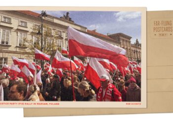 Individuals wave flags at Poland election rally : NPR