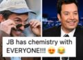 Jimmy Fallon And Jonathan Bailey Virtually Kiss
