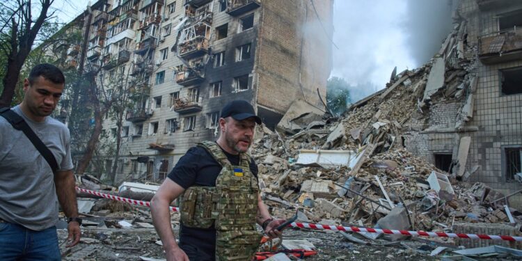 Russia pummels Kyiv with drones and missiles : NPR