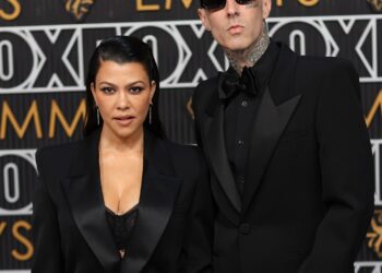 Kourtney Kardashian, Travis Barker’s Son Rocky Performs Drums: Photograph