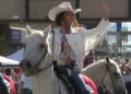 Canadian nation famous person Shania Twain helps kick off Calgary Stampede