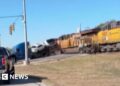 Second prepare collides with lorry carrying automobiles in Texas